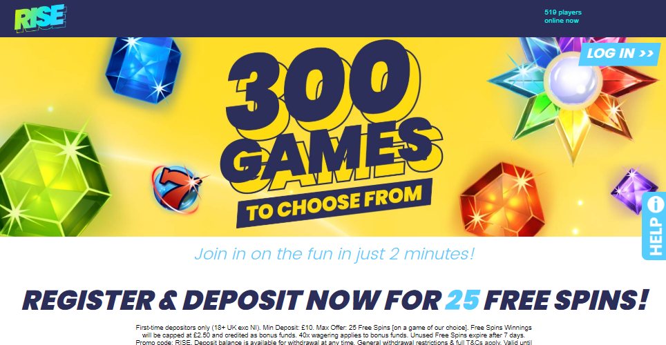 Screenshot 1 Rise Casino